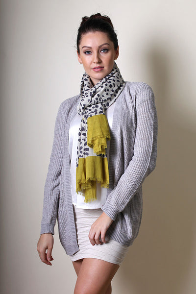 Women's Joy Floral & Animal Print Cotton Scarf - Anika Dali