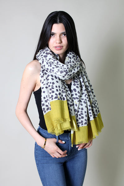 Women's Joy Floral & Animal Print Cotton Scarf - Anika Dali