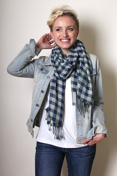 Anika Dali Women's Classic Cambridge Checkered Plaid Scarf - www.AnikaDali.com