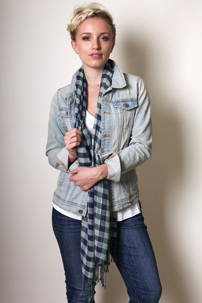 Anika Dali Women's Classic Cambridge Checkered Plaid Scarf - www.AnikaDali.com
