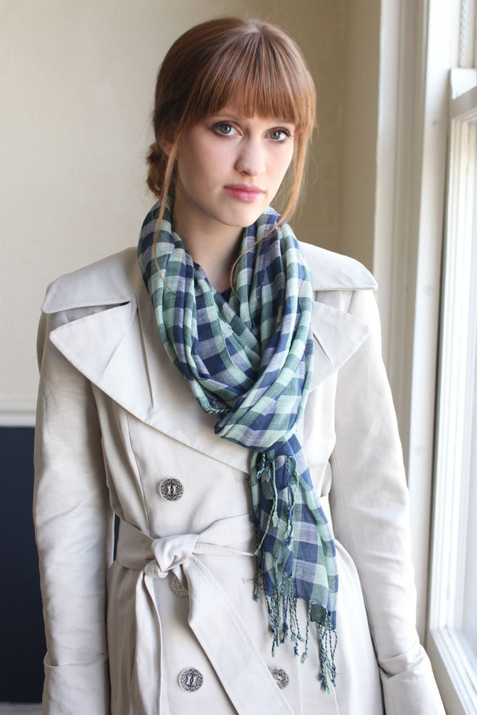 Women's Classic Cambridge Checkered Plaid Scarf Anika Dali