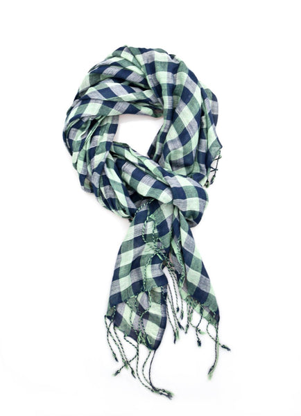 Men's Classic Cambridge Checkered Plaid Scarf - www.AnikaDali.com #ANIKADALI