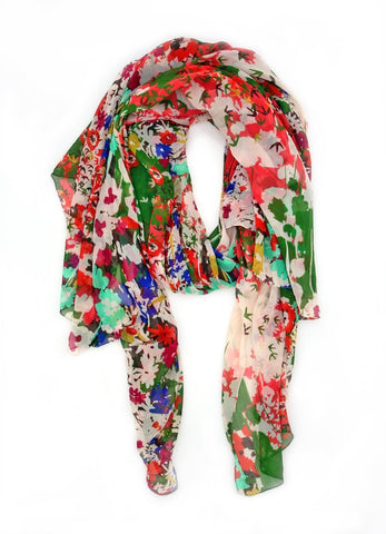 Anika Dali Women's Emma Chiffon Floral Scarves - www.AnikaDali.com