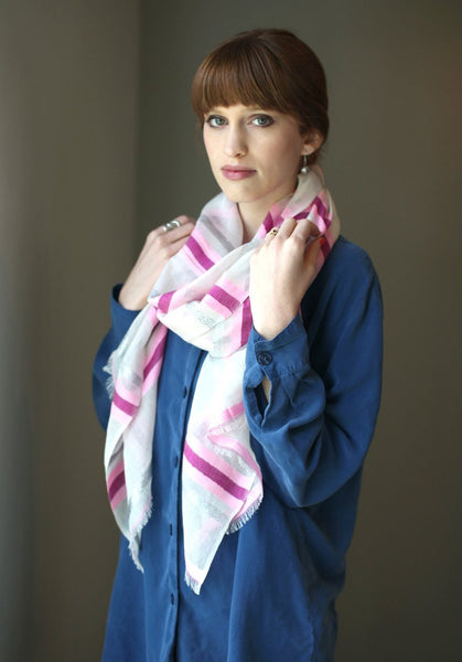 Anika Dali All That Jazz Shimmer Stripe Women's Scarf - www.AnikaDali.com