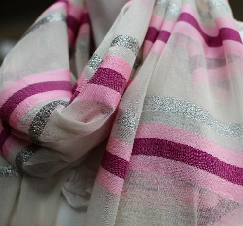 Anika Dali All That Jazz Shimmer Stripe Women's Scarf - www.AnikaDali.com