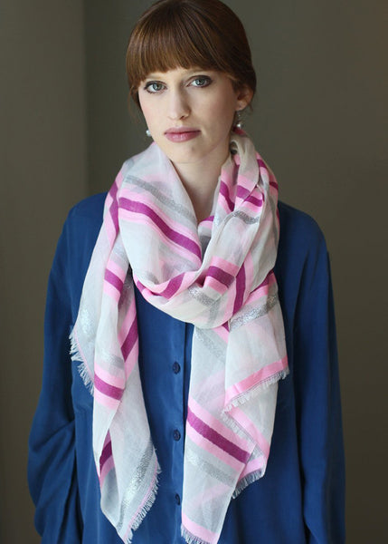 Anika Dali All That Jazz Shimmer Stripe Women's Scarf - www.AnikaDali.com