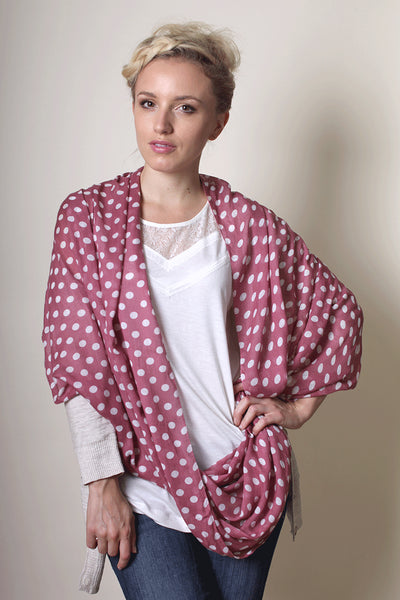 Anika Dali Women's Chloe Classic Polka Dot Infinity Scarf - www.AnikaDali.com