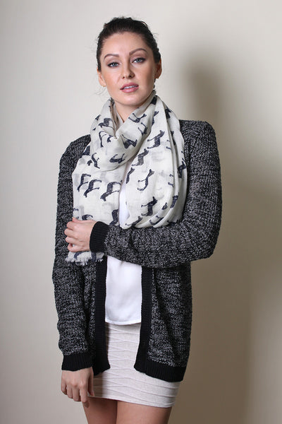 Anika Dali Women's Zebra Animal Print Fine Wool Scarf - www.AnikaDali.com
