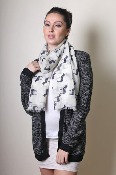 Anika Dali Women's Zebra Animal Print Fine Wool Scarf - www.AnikaDali.com