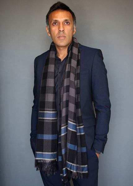 Anika Dali Men's Adam Check Weave Scarf - www.AnikaDali.com