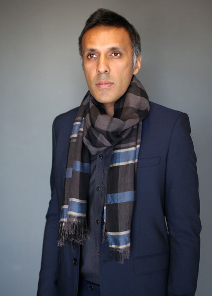 Anika Dali Men's Adam Check Weave Scarf - www.AnikaDali.com