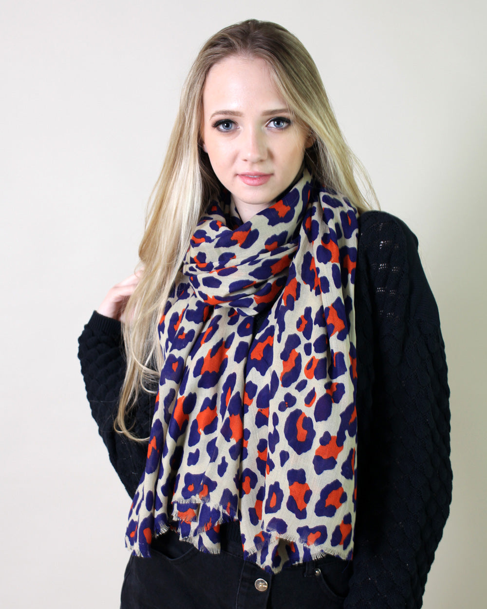 Lucia Leopard Animal Print Scarf