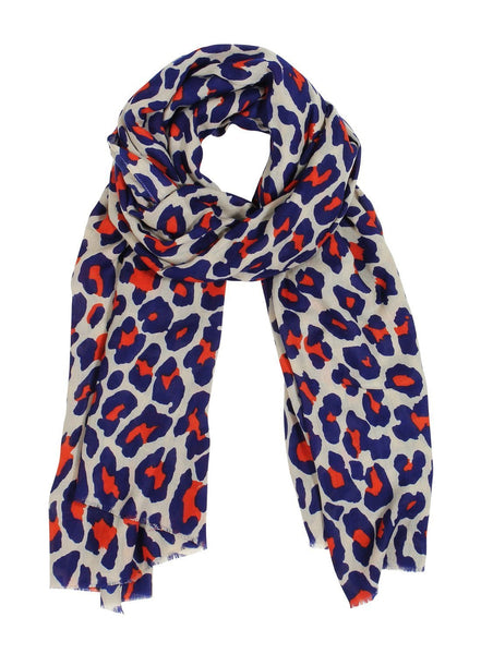 Women's Lucia Leopard Animal Print Scarf Shawl- Anika Dali