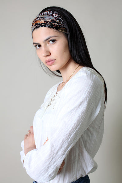 Women's Rachel Animal Print Fine Silk Fashion Scarf- Anika Dali