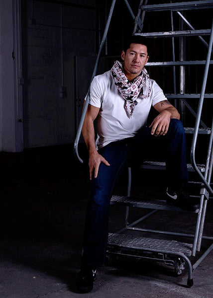 Anika Dali Men's Cross Pattern Rugged Natural Cotton Fashion Scarf