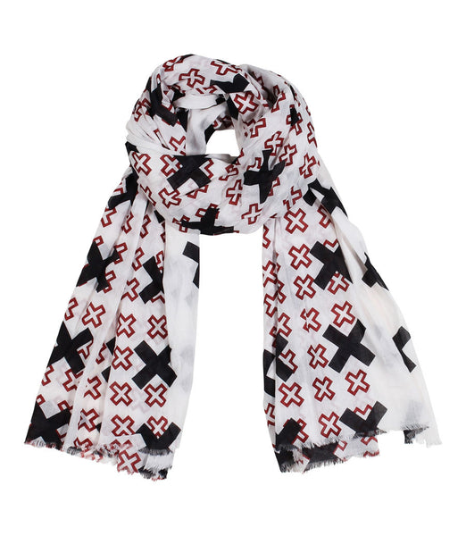 Anika Dali Men's Cross Pattern Rugged Natural Cotton Fashion Scarf