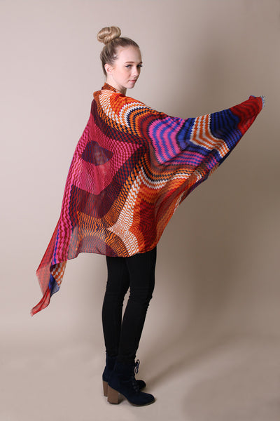Women's Fiona Chevron Soft Fashion Scarves - Anika Dali