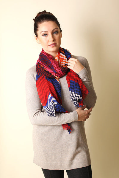 Anika Dali Women's Fiona Chevron Soft Fashion Scarves - www.AnikaDali.com