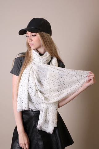 Women's Riviera Blue Bird White Scarf / Shawl. Shoulder Wraps. Unique Holiday Gift Ideas. www.AnikaDali.com 