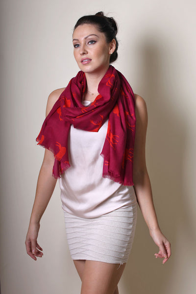 Women's Luxurious Tahoe Moose Oversize Silky Soft Fashion Scarf / Shawl - Anika Dali