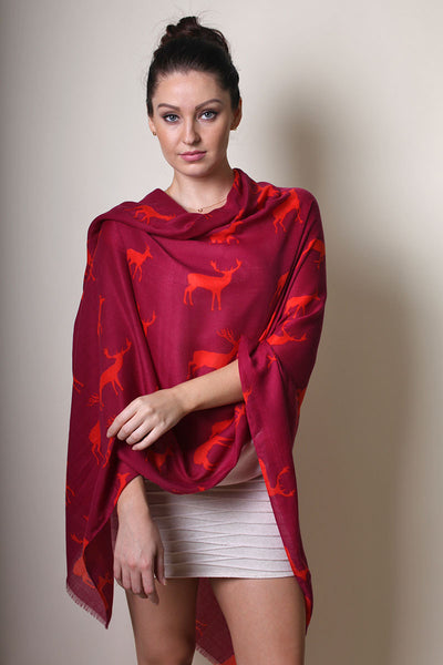 Women's Luxurious Tahoe Moose Oversize Silky Soft Fashion Scarf / Shawl - Anika Dali