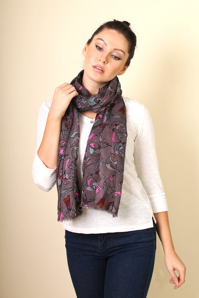 Anika Dali Women's Tweet Tweet Birds Soft Fashion Scarf -www.AnikaDali.com