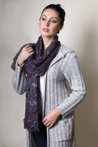 Anika Dali Women's Tweet Tweet Birds Soft Fashion Scarf -www.AnikaDali.com