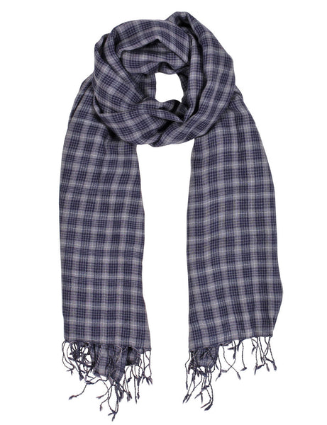 Anika Dali Men's Marco Checkered Fine Soft Wool Scarf