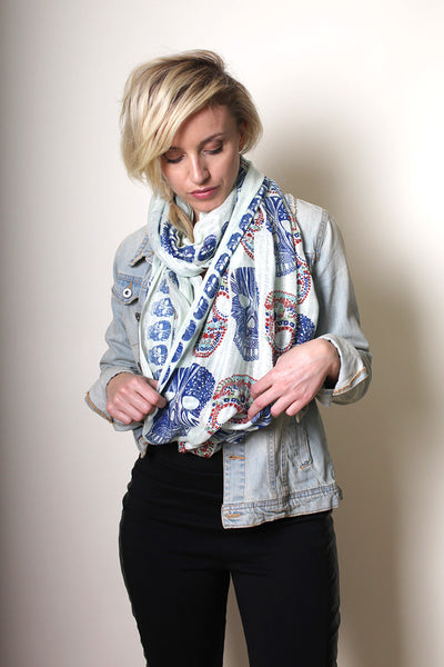 Anika Dali Women's Vivian Exotic Sugar Skull Infinity Scarf -www.AnikaDali.com #ANIKADALI