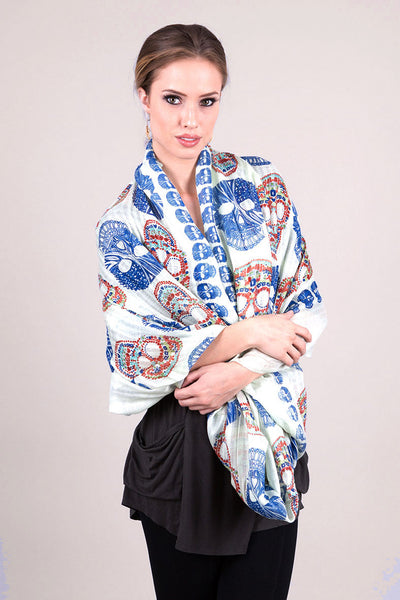 Anika Dali Women's Vivian Exotic Sugar Skull Infinity Scarf -www.AnikaDali.com #ANIKADALI
