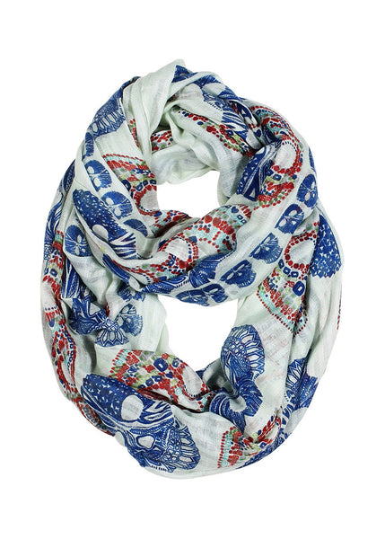 Anika Dali Women's Vivian Exotic Sugar Skull Infinity Scarf -www.AnikaDali.com #ANIKADALI