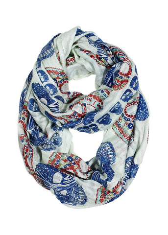 Anika Dali Women's Vivian Exotic Sugar Skull Infinity Scarf -www.AnikaDali.com #ANIKADALI