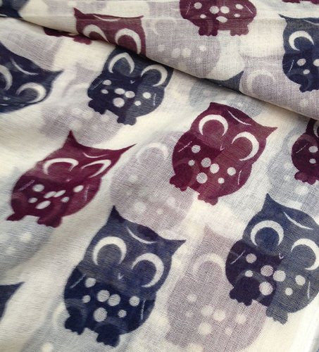 Anika Dali Happy Humble Owl Soft Wool Women's Scarf