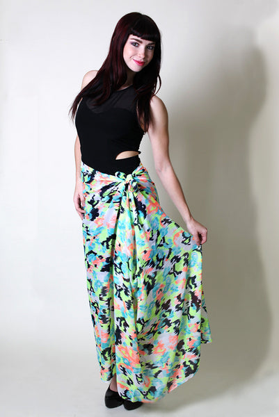 Women's Abstract Colorful Aztec Heart Infinity Circle Loop Scarf / Sarong Wraps / Shoulder Wraps - Anika Dali