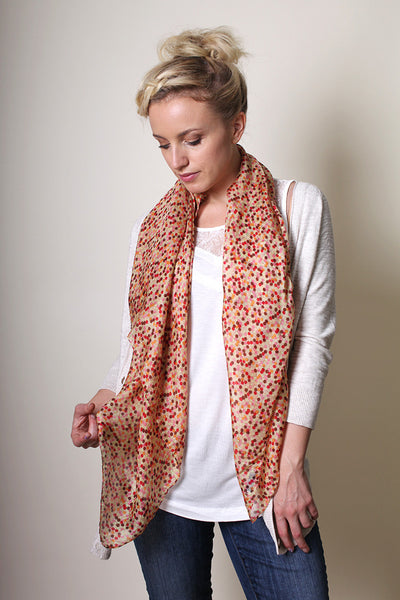 Anika Dali Blooming Mini Polka Dot Square Silk Scarf - www.AnikaDali.com