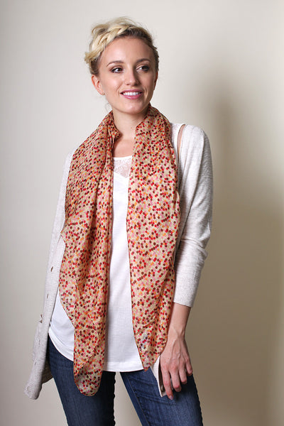 Anika Dali Blooming Mini Polka Dot Square Silk Scarf - www.AnikaDali.com