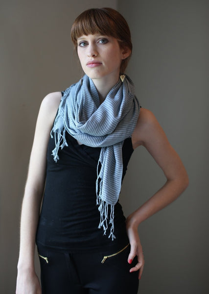 Women's Classic City Stripe Super Soft Fashion Scarf - Anika Dali